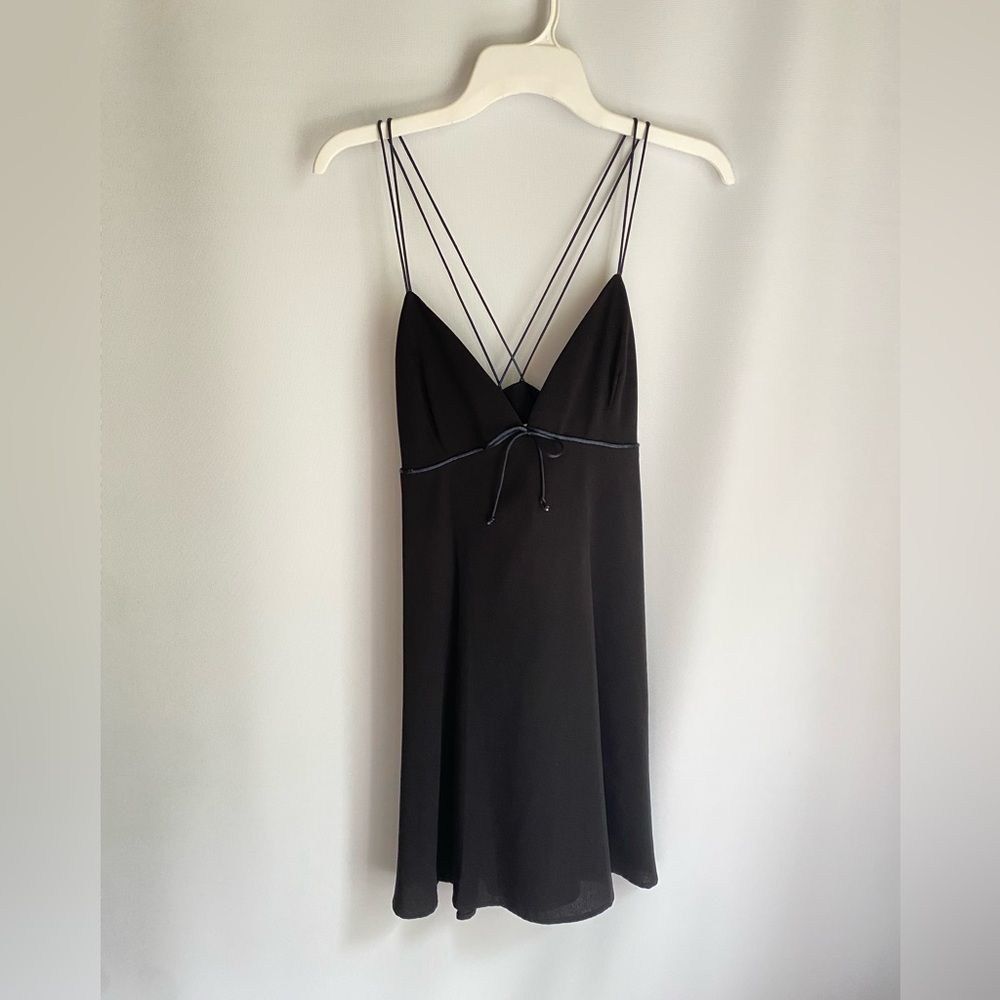 Vintage little black strap dress Y2K size 9 NWT large